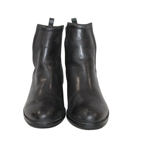 $195 JEFFREY CAMPBELL Womens US 6 Black Leather ORILEY Shoes Ankle Booties Boots - Picture 10 of 11